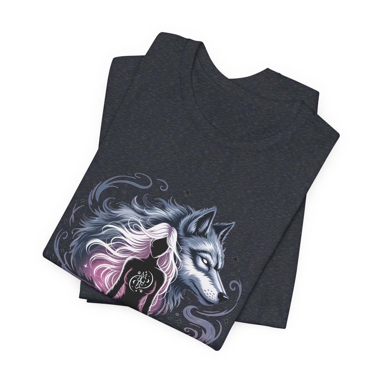Wolf Girl Energy Tee — Feminine Wolf Graphic T-Shirt