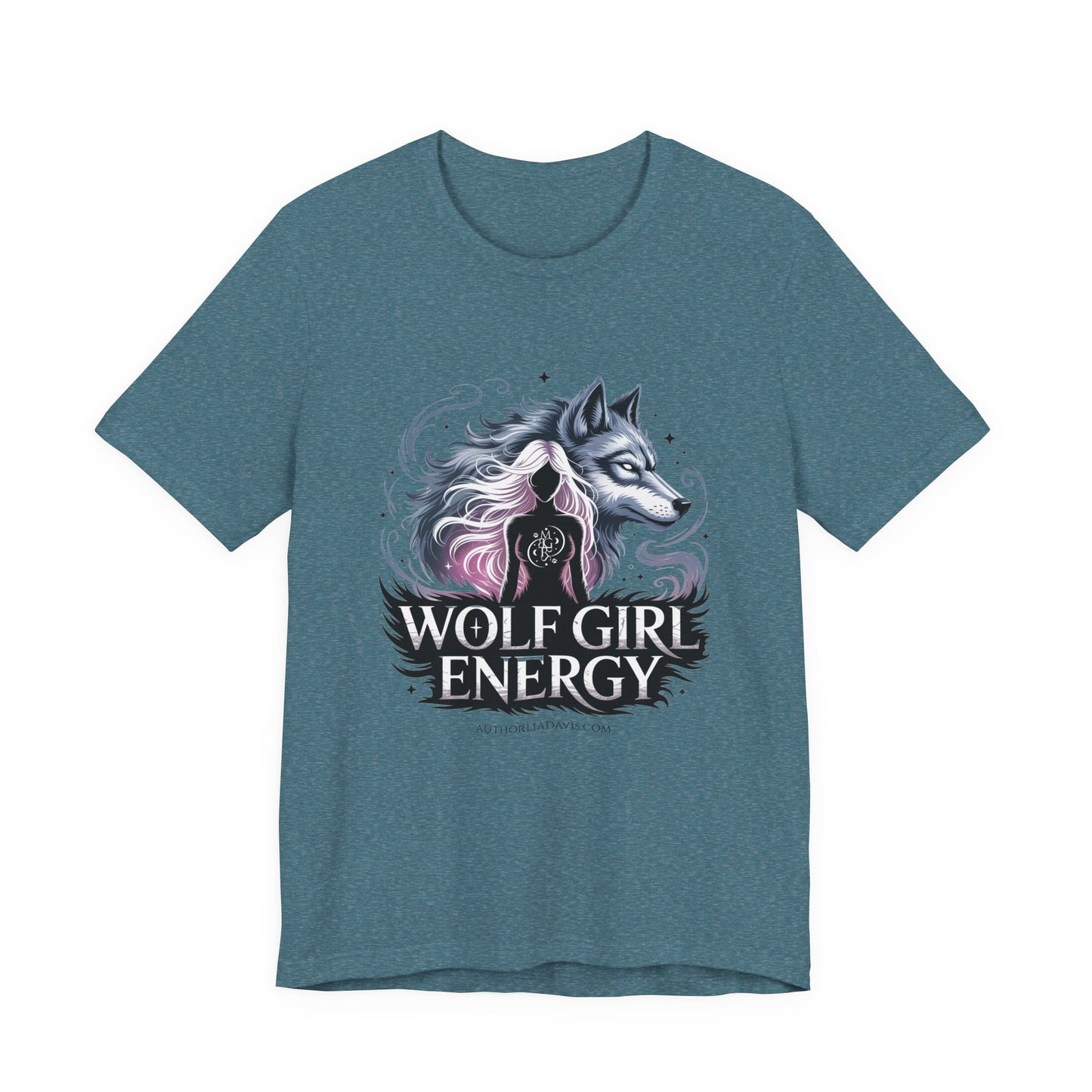 Wolf Girl Energy Tee — Feminine Wolf Graphic T-Shirt