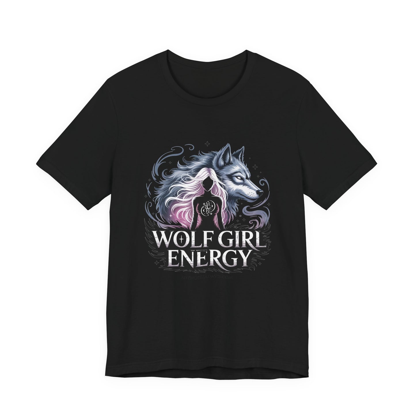 Wolf Girl Energy Tee — Feminine Wolf Graphic T-Shirt