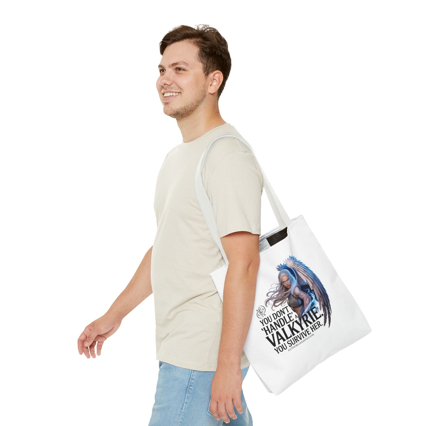 Valkyrie Tote Bag — "You Don’t 'Handle' a Valkyrie, You Survive Her" Warrior Winged Tote