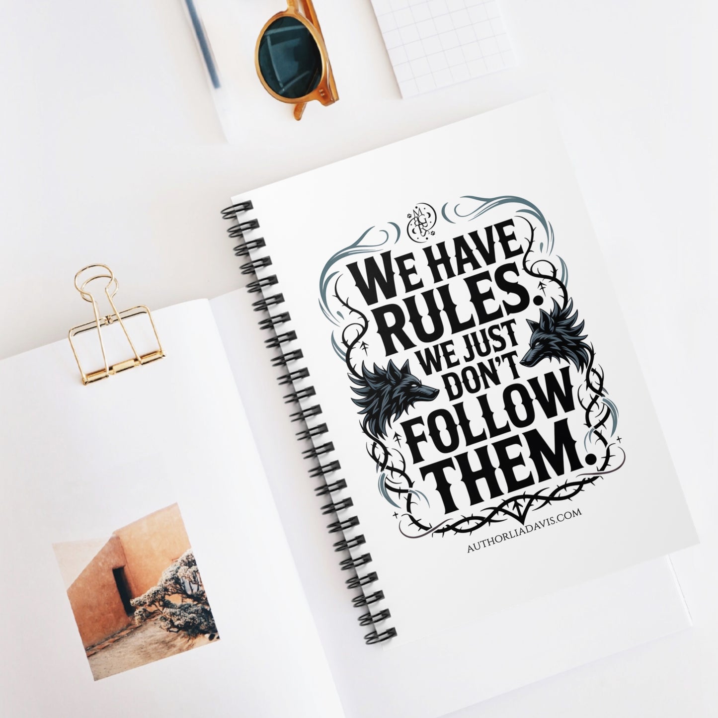 Ruled Spiral Notebook — "We Have Rules, We Just Don't Follow Them" Rebel Journal