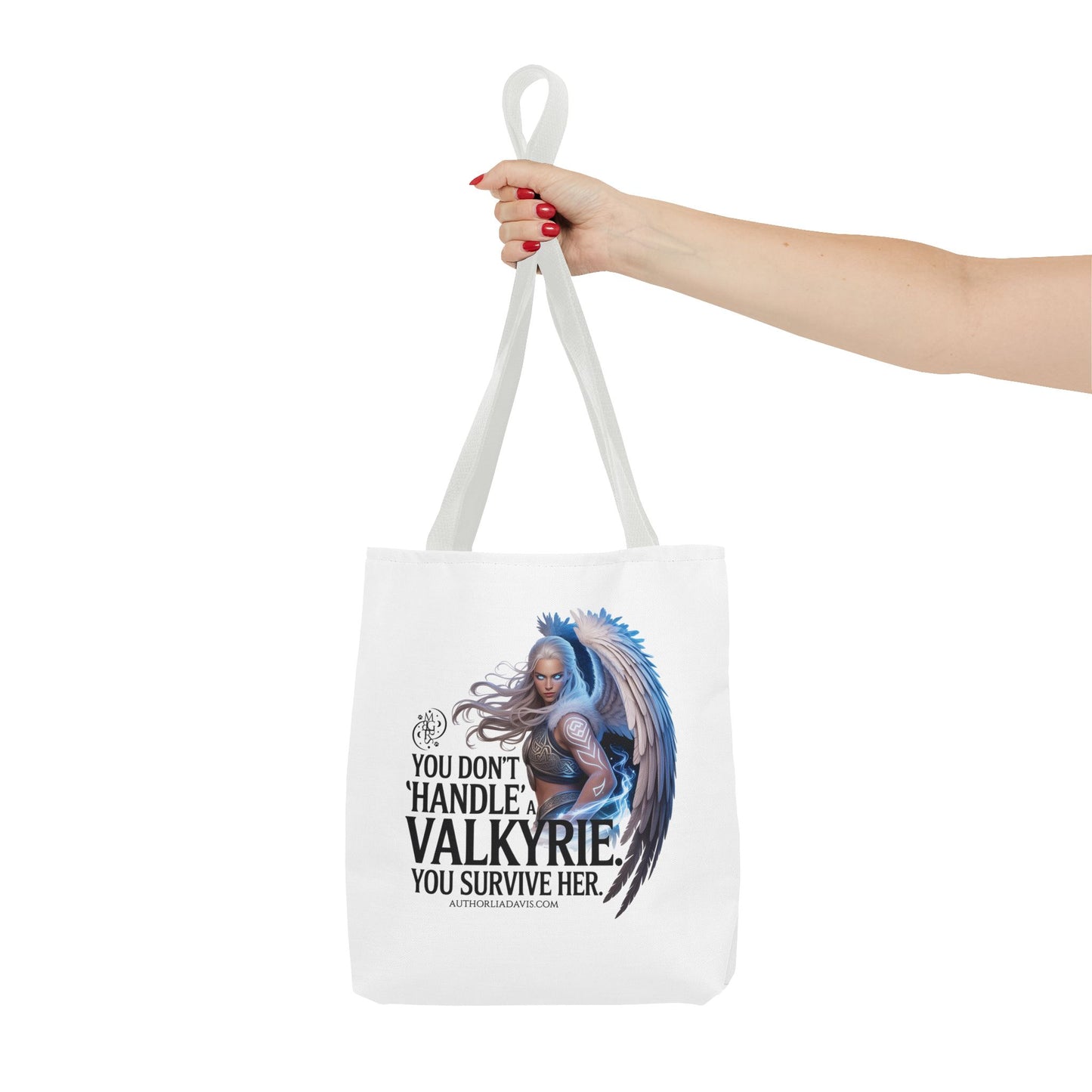 Valkyrie Tote Bag — "You Don’t 'Handle' a Valkyrie, You Survive Her" Warrior Winged Tote