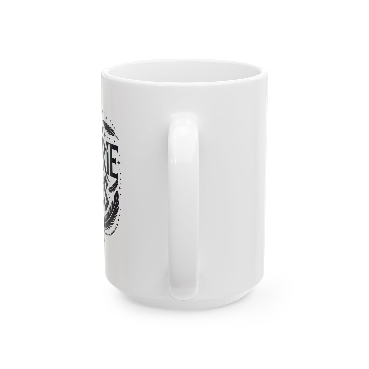 Valor & Virtue Ceramic Mug — Black Vintage Lettering Coffee Cup (11oz/15oz)