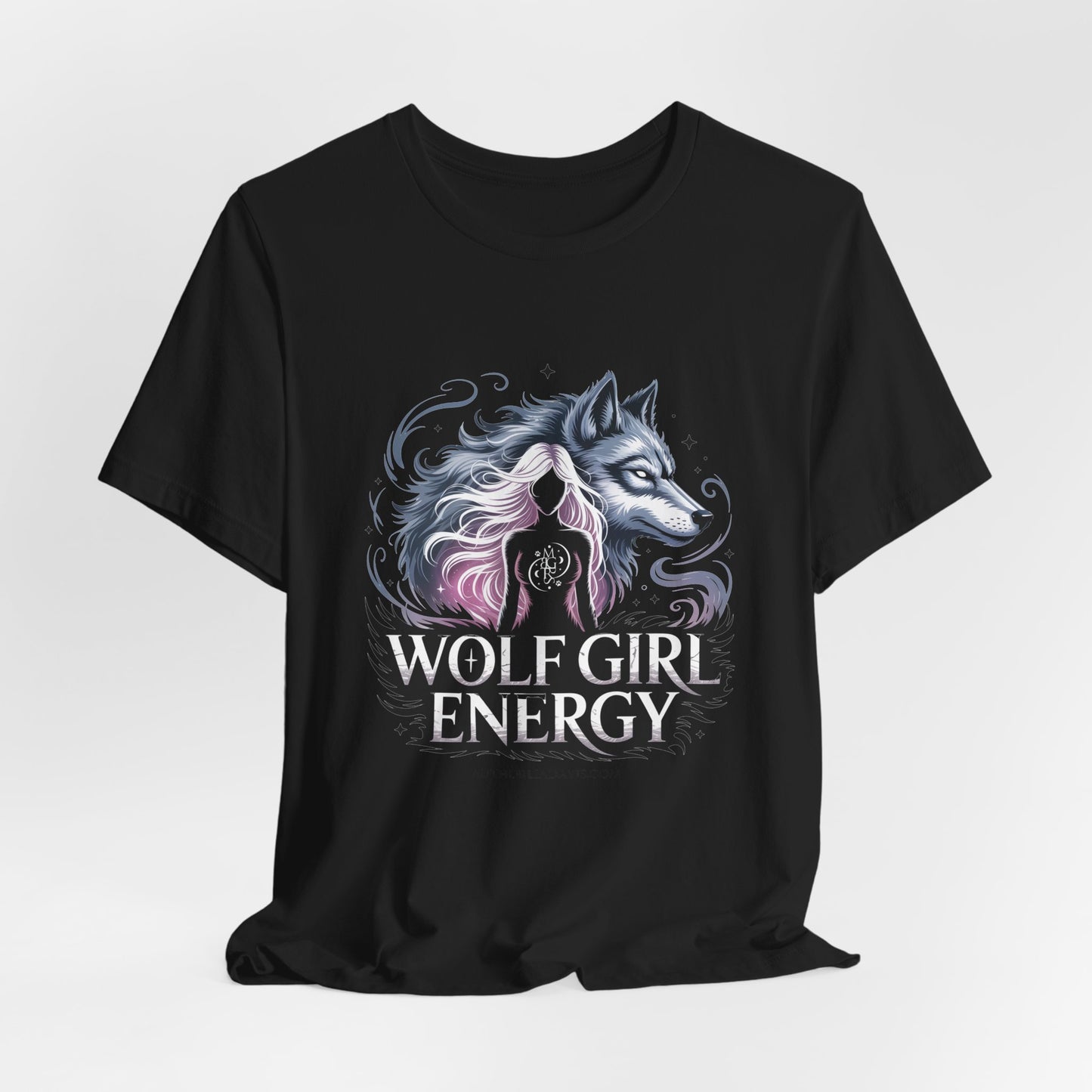 Wolf Girl Energy Tee — Feminine Wolf Graphic T-Shirt