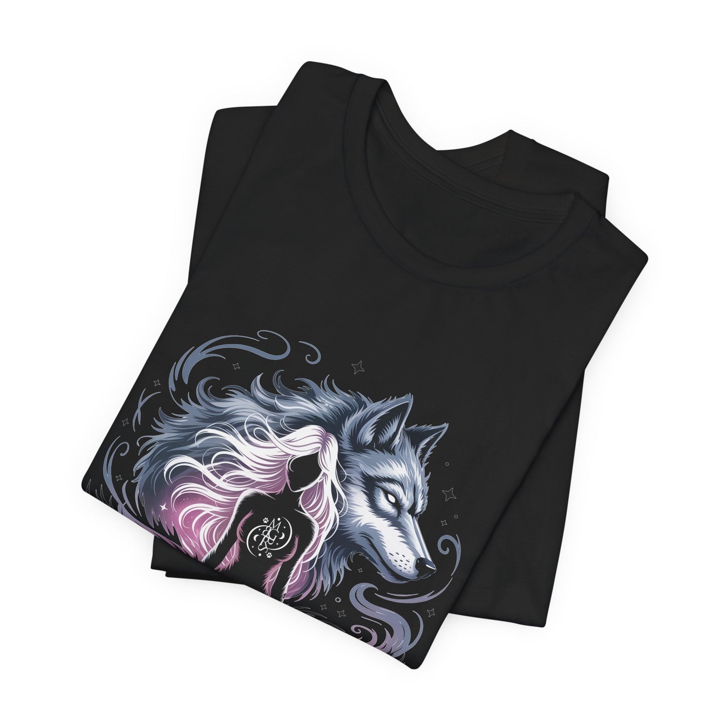 Wolf Girl Energy Tee — Feminine Wolf Graphic T-Shirt