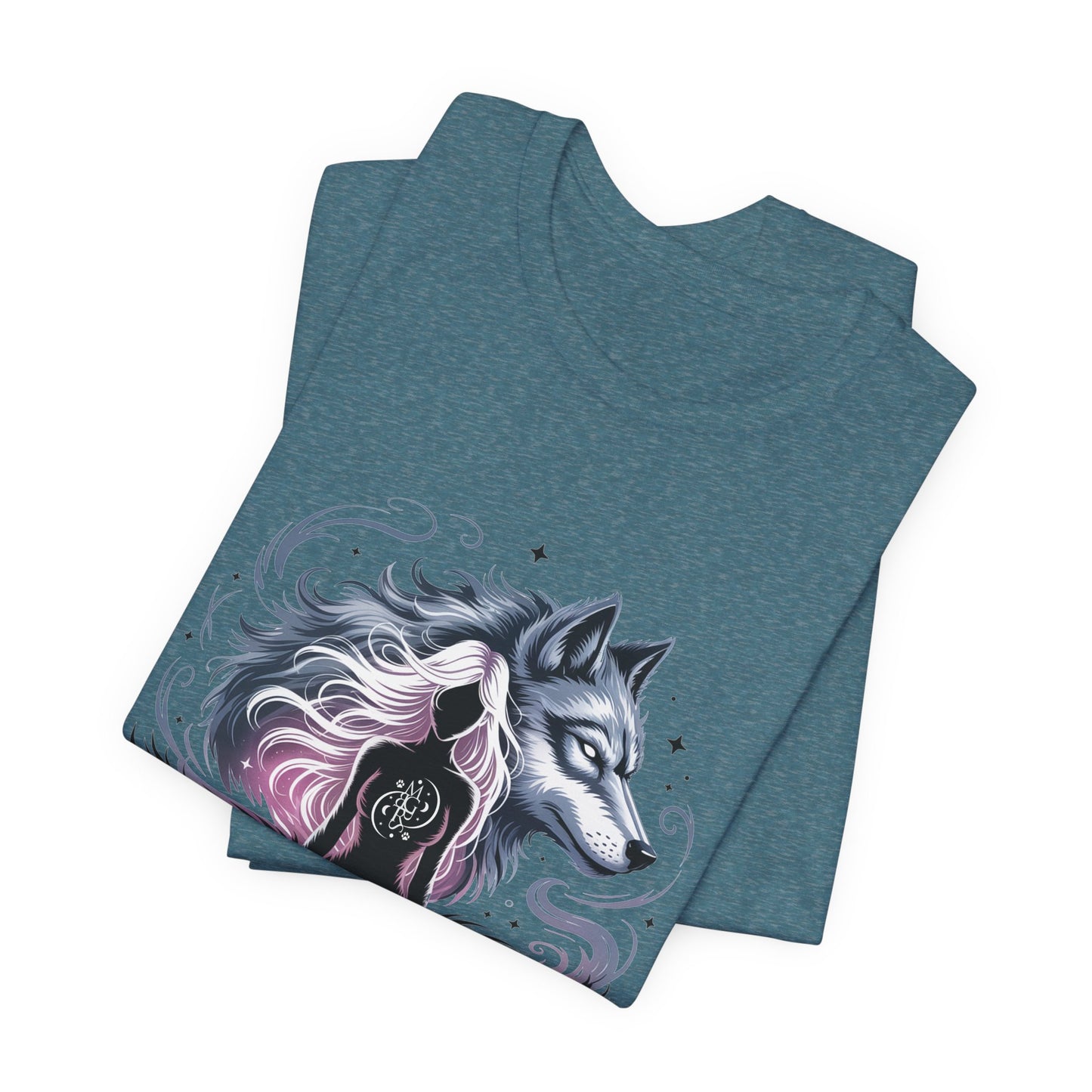 Wolf Girl Energy Tee — Feminine Wolf Graphic T-Shirt