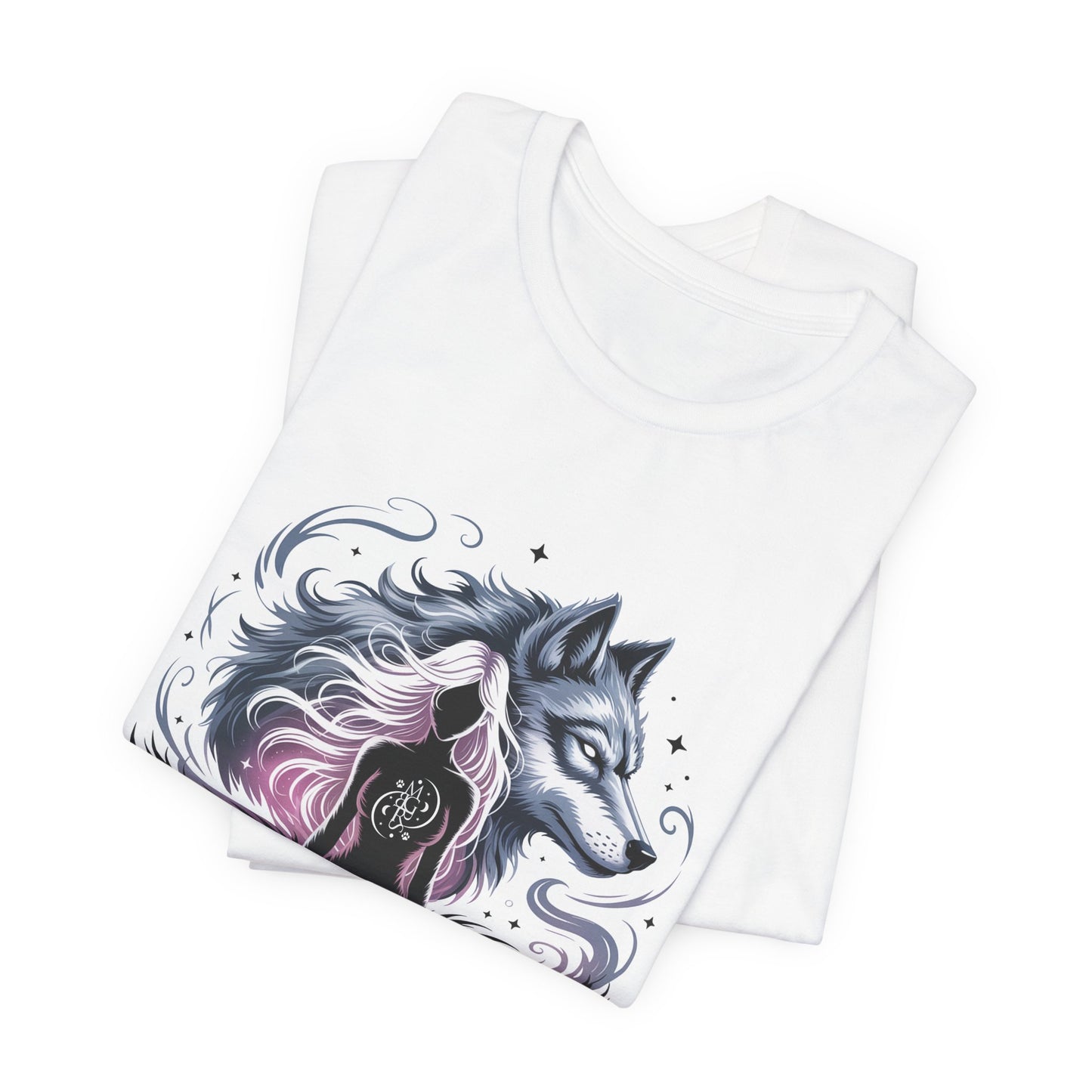 Wolf Girl Energy Tee — Feminine Wolf Graphic T-Shirt