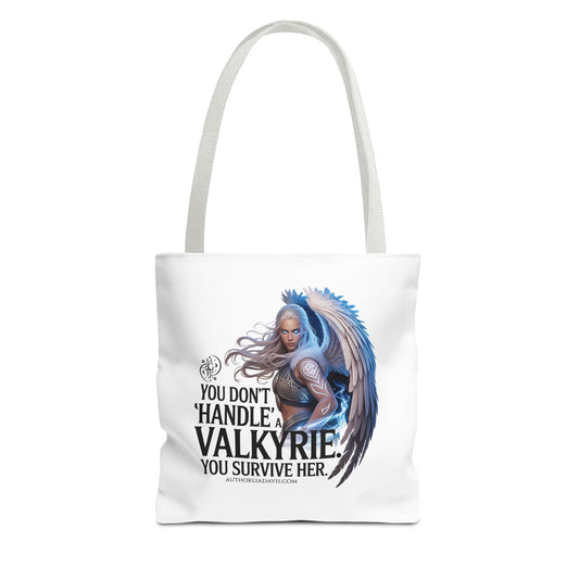 Valkyrie Tote Bag — "You Don’t 'Handle' a Valkyrie, You Survive Her" Warrior Winged Tote