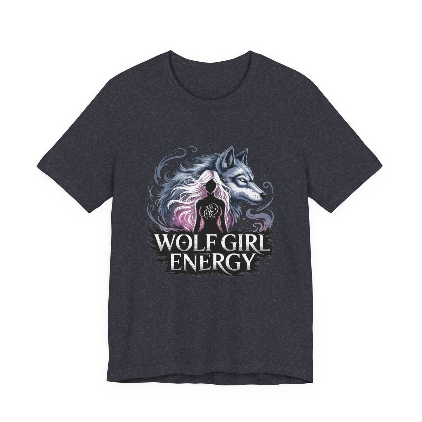 Wolf Girl Energy Tee — Feminine Wolf Graphic T-Shirt