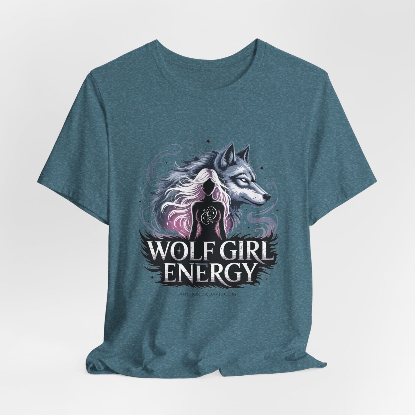 Wolf Girl Energy Tee — Feminine Wolf Graphic T-Shirt