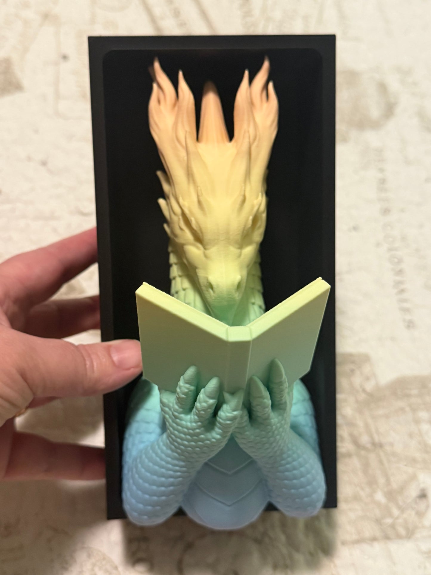 3D Printed Book Nook: Dragon Reading